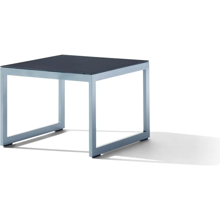 Gartentisch >Lounge< in eisengrau, Spraystone Glasplatte - 60x44x60cm (BxHxT) – Bild 1