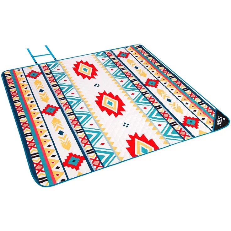 NILS CAMP Picknickdecke Aztec 195 x 200 cm Outdoor für Camping Strand Festival