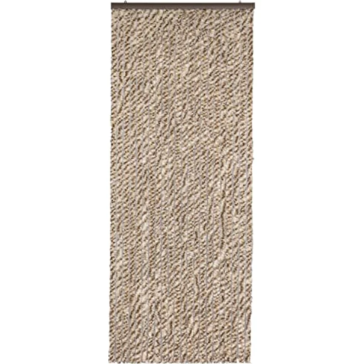 Moritz Flauschvorhang aus Chenille 90 x 220 cm braun grau meliert Türvorhang als Fliegenschutz Insektenschutz für Camping Wohnwagen – Bild 5
