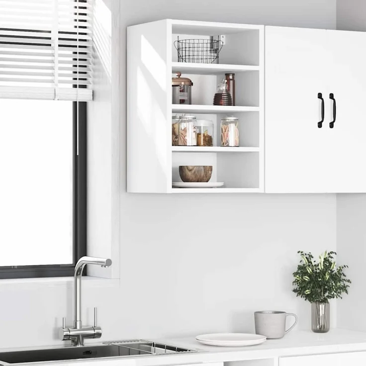 vidaXL Hängeschrank Riga Weiß 40x29,5x60 cm Holzwerkstoff 854175 – Bild 3