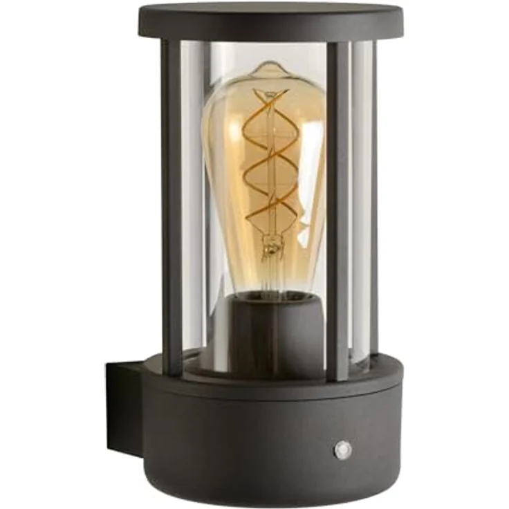 LUCIDE LORI Wandleuchte Innen/Außen, Ø 12 cm, 1xE27, IP44, Tag/Nacht-Sensor, anthrazit – Bild 2
