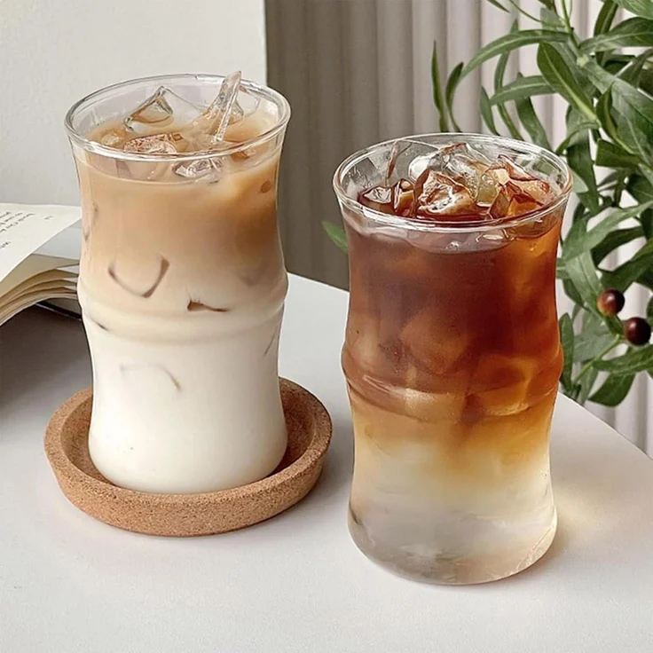 NSXIN 2er Set Latte Macchiato Gläser 400ml Kristall trinkgläser Hitzebeständig – Bild 7
