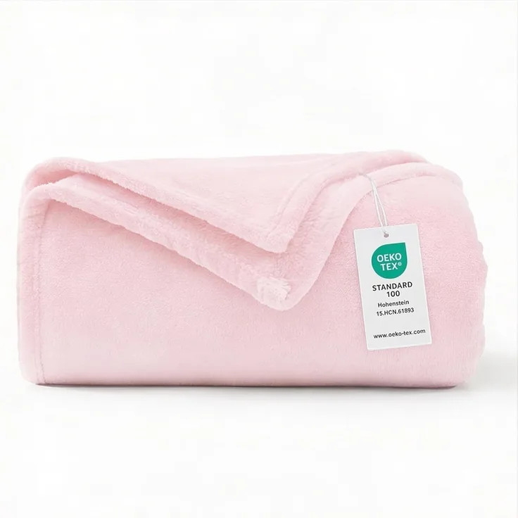 WAVVE Kuscheldecke Flauschige Decke Rosa 130x150 cm - Kleine Fleecedecke Weich und Warm Als Sofadecke, Wohndecke oder Tagesdecke, Decken für Couch