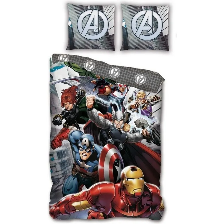 MARVEL Bettwäsche Marvel Avengers der Film Bettwäsche Set, Mikrofaser, Bettdeckenbezug 135-140x200 cm, Kissenbezug 63x63 cm