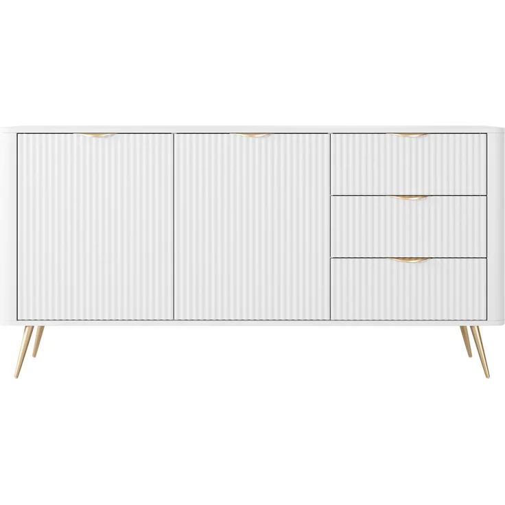 Kommode Literpo 2D3S (Farbe: Weiß) – Bild 3