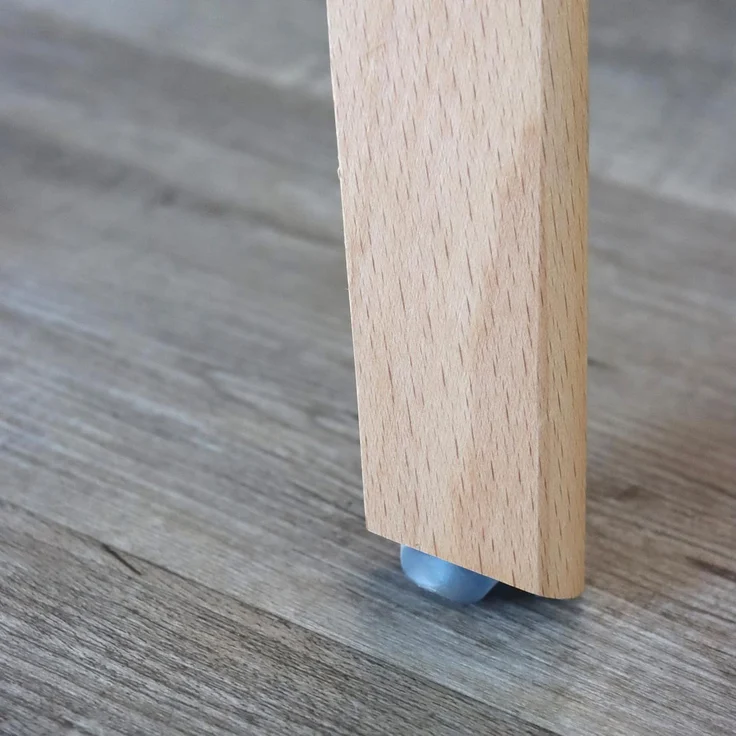 hjh LIVING Esszimmerstuhl aus weichem Bouclé-Stoff Scandi TED Polsterstuhl Sessel mit Holzbeinen, bequem gespolstert, Weiß – Bild 5