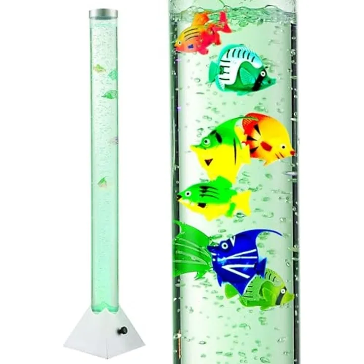 LED-RGB Stehleuchte, mit fünf Fischen, H 122cm