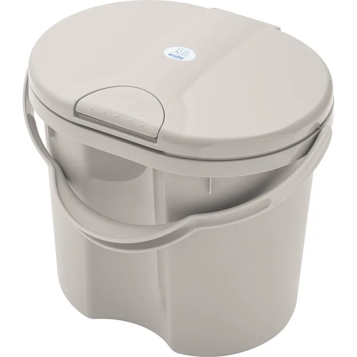 Rotho Babydesign Windeleimer Tilo, hygienischer Windeleimer mit 11 Litern Fassungsvermögen, Cappuccino