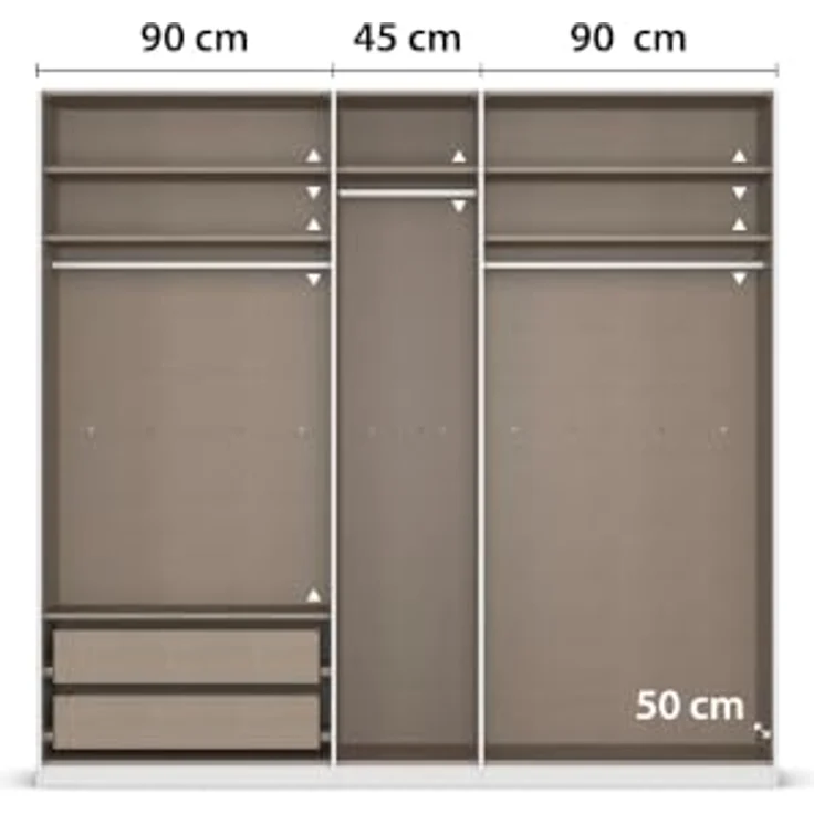 Rauch Möbel MYLORA, Kleiderschrank, Farbe Beige, Breite 226 cm – Bild 8