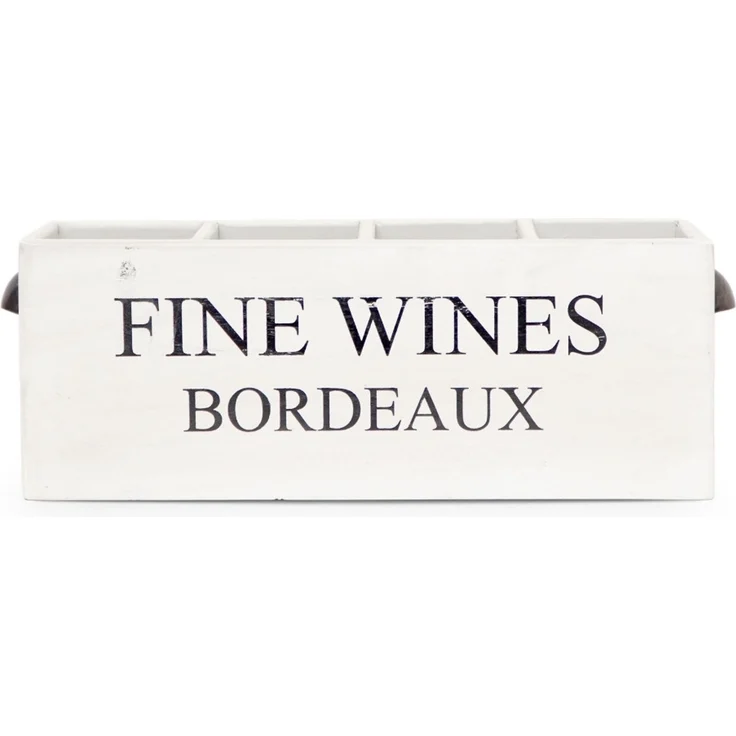 Dekorative Flaschenbox CHATEAU 45cm antik-weiss Mahagony Weinregal Cube Regal – Bild 2