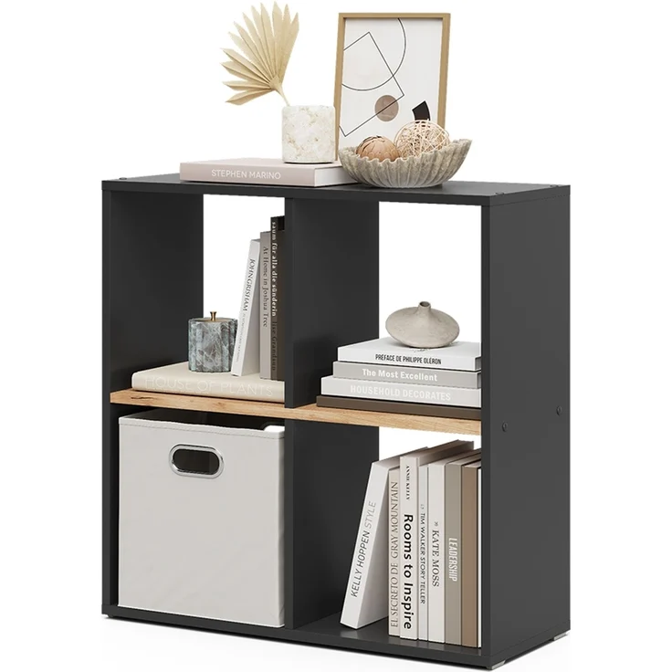 Raumteiler Tetra Anthrazit/Goldkraft Eiche 72 x 72.6 cm Vicco – Bild 6