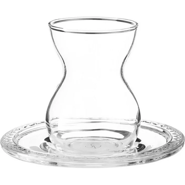 Pasabahce 6er Untertassen Cay Tabagi transparent – Bild 3