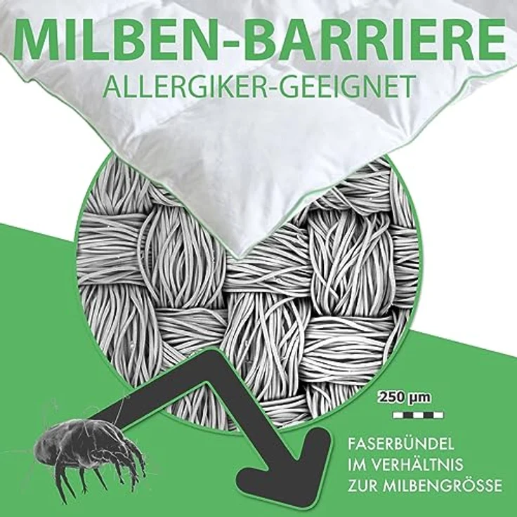 Welldora Komfort Bettdecke 200x200 | 100% Extraweiche Federn & Daunen | Fachärztlich geprüft, Oeko-Tex, Allergiker | RDS Zertifiziert für Tierwohl | Ganzjahres Federbett Daunendecke 200x200 – Bild 6