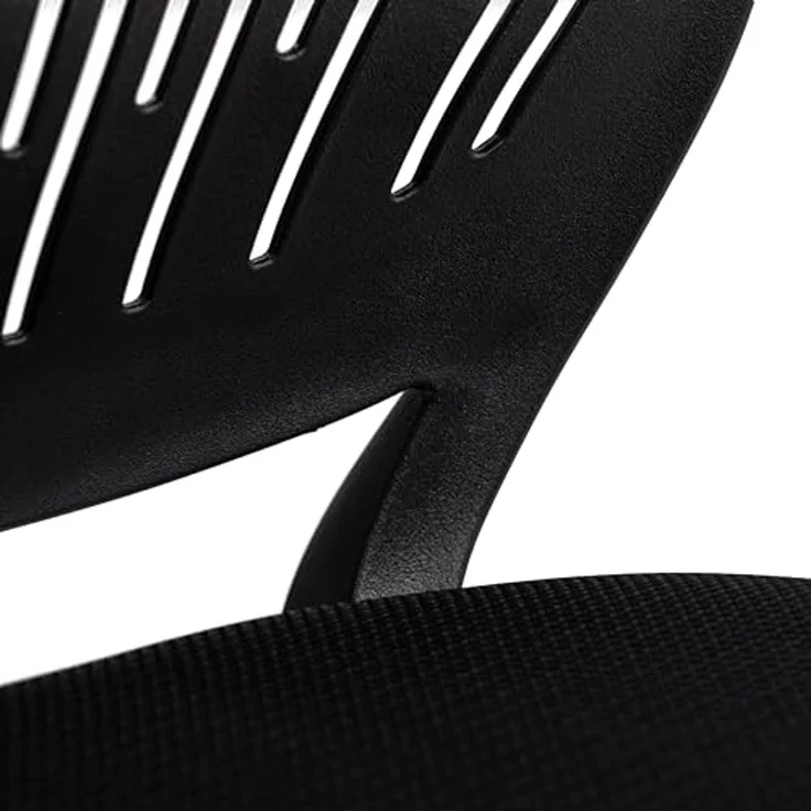 FurnitureR Teenage, Height Adjustable Armless Task, Colourful Study for Home and Computer, Ergonomic & Swivel Office, 40,5 x 44 x 87 cm, Schwarz, Metall, 44 x 40 x 87 cm – Bild 7