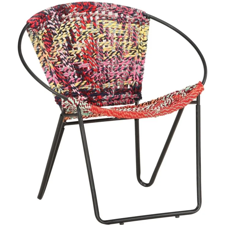 vidaXL Stuhl Mehrfarbig Chindi-Stoff 286609