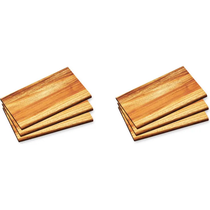 KESPER - 6er Set Frühstücksbrettchen | aus Akazienholz | Brotzeitbrett | pflegeleicht | robust | 23 x 15 cm