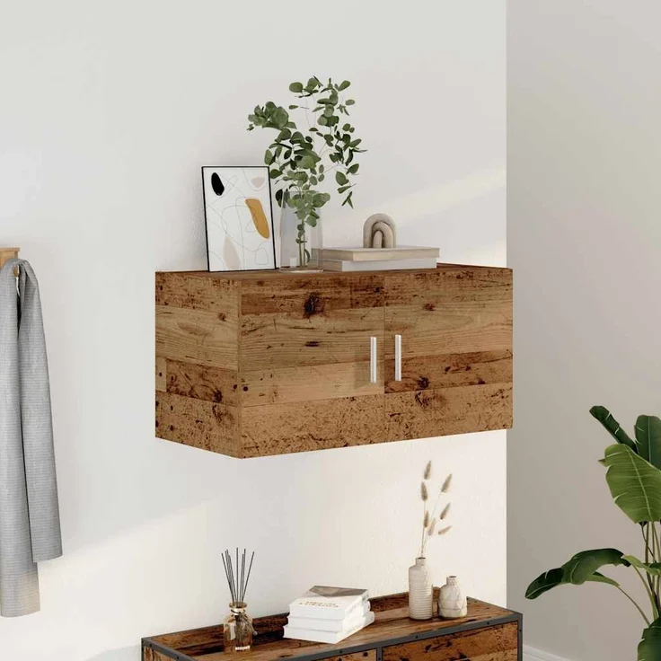 vidaXL Wandschrank Altholz-Optik 80x39x40 cm Holzwerkstoff 856028 – Bild 2