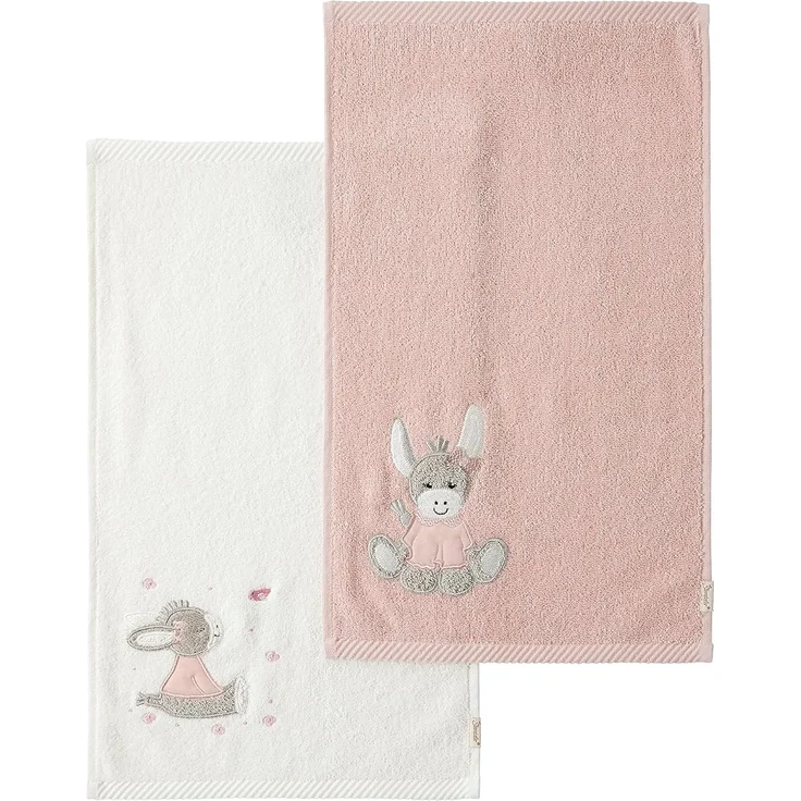 Sterntaler 2er Kinderhandtücher Esel Emmi Girl flora rose uni