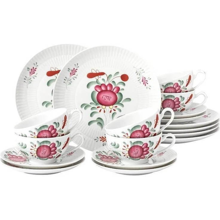 Seltmann Weiden Teeservice Seltmann Weiden Amina Ostfriesenrose Teeservice 18 tlg. groß, Porzellan – Bild 3