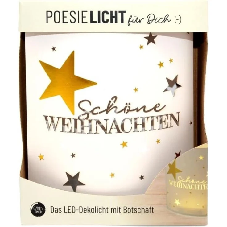 Lampe Leuchte Poesielicht Batterie Geschenk Weihnachten la vida Stern 6291251 – Bild 4