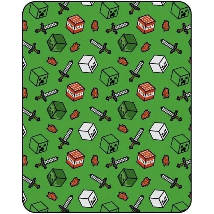 Minecraft Fleecedecke aus Flanell – Kuschelige Wärme für kleine Baukünstler, 150 x 110 cm – Bild 3