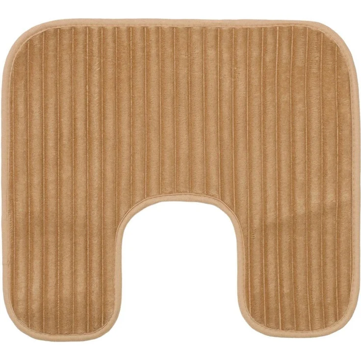 Gözze Badematte Berlin, Höhe 7 mm, rutschhemmend beschichtet, fußbodenheizungsgeeignet, Polyester, rechteckig, Badteppich, Uni Farben, Cord Optik, waschbar
