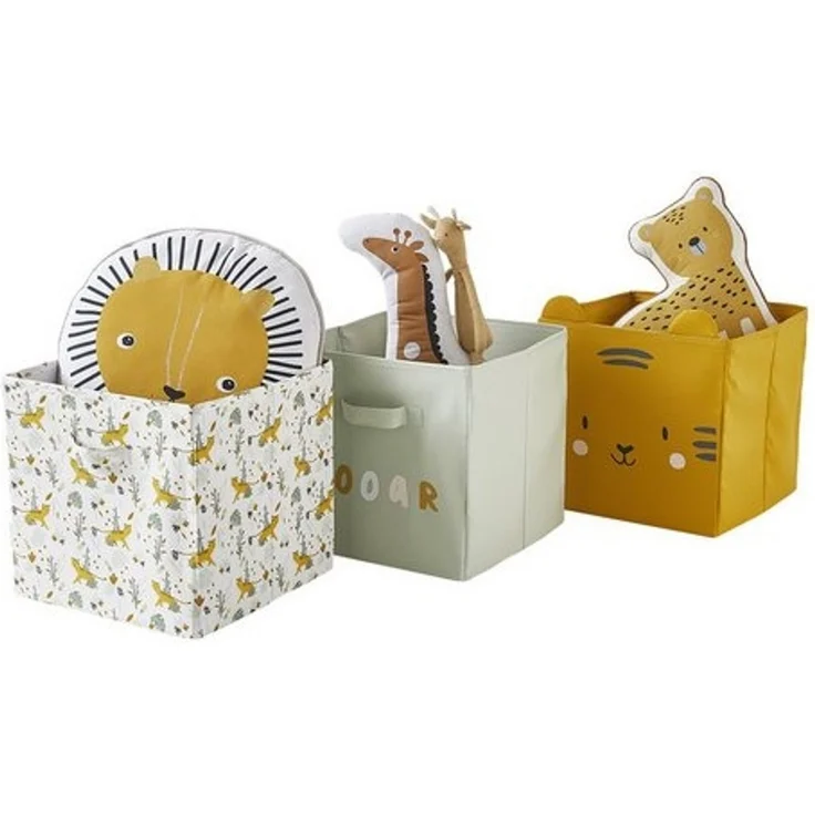vertbaudet Aufbewahrungsbox 3er-Set Kinder Aufbewahrungsboxen PANDAFREUNDE – Bild 4