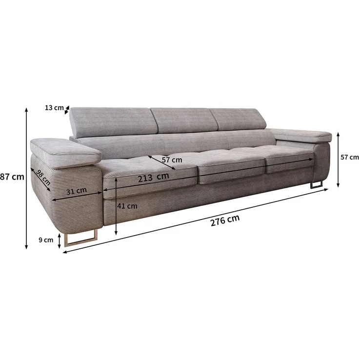 Masseno Sofa MOSINE mit Schlaffunktion, Schlafsofa, Wohnzimmersofa, Couch, Soffa – Bild 2