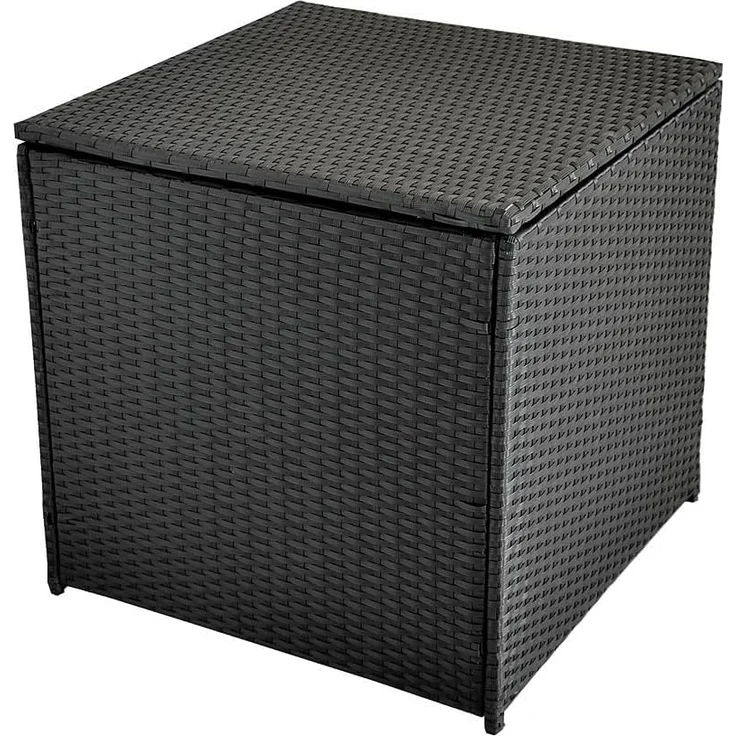 XXL PolyRattan Sitzgruppe Garten Sofa Sitzgarnitur Gartenset Schwarz Auflagenbox – Bild 7