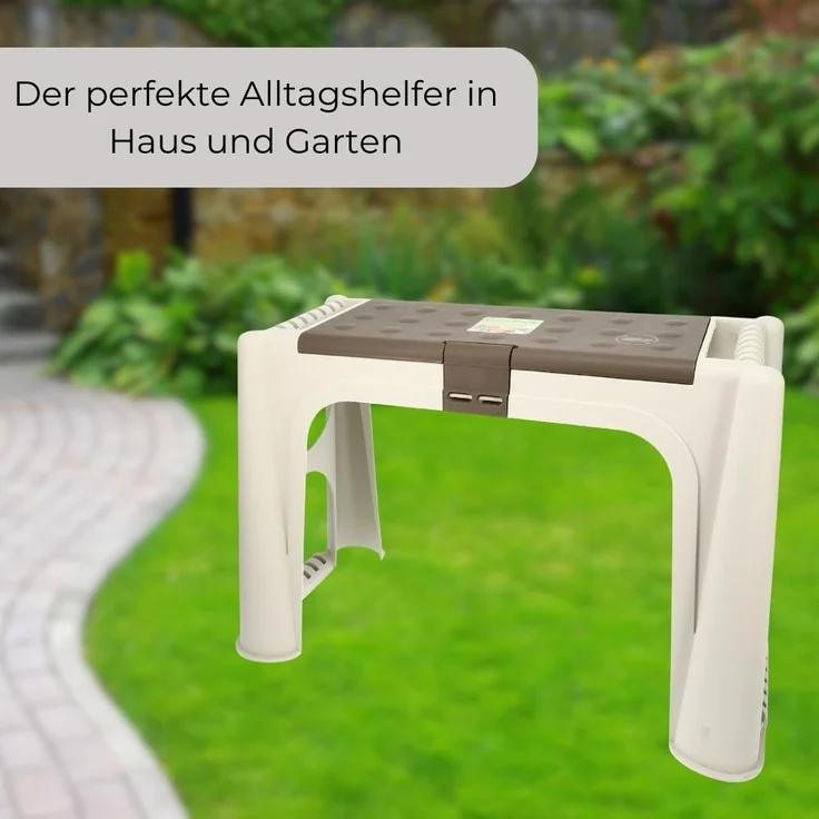 Kniebank 2in1 Kniekissen Garten Bank Sitzhocker Gartenkniebank Stauraum Kniehocker Gartenarbeit Gartenhocker mit Aufstehhilfe – Bild 6