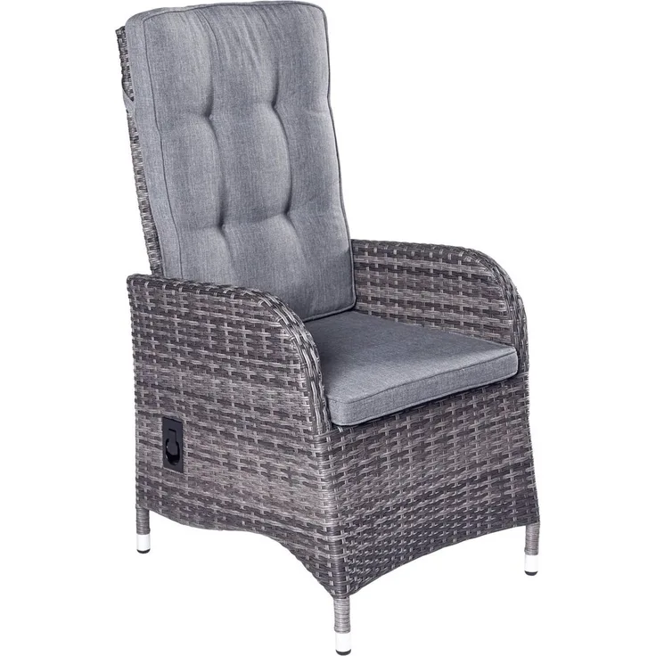 LC Garden Gartenstuhl LC Garden »Bailado« Dining Positionsstuhl omega grau inkl. Sitzkissen