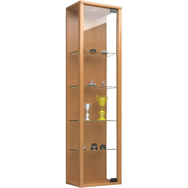 VCM Wandvitrine Stano 911787 Buche H. 115 x B. 33 x T. 18 cm