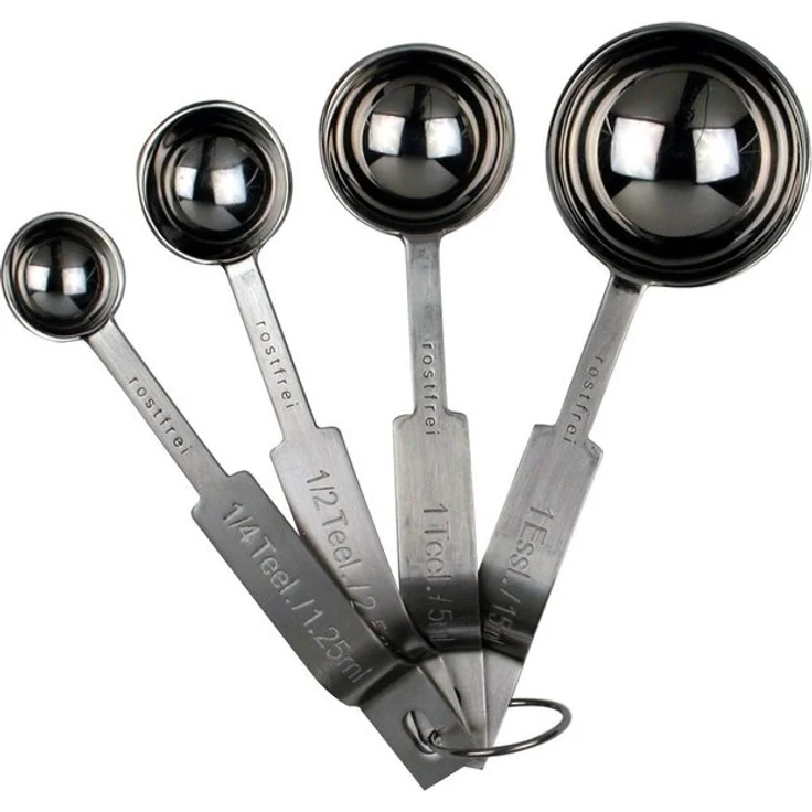 Städter Messlöffel Set, 4-tlg, Dosierlöffel, Portionierer, Backzubehör, Küchenhelfer, Edelstahl, 509207 – Bild 4