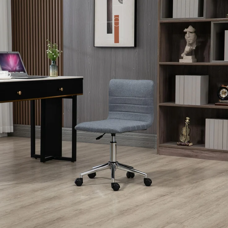 SVITA LINUS Schreibtischstuhl Kinder Drehstuhl Stoffbezug Grau – Bild 3