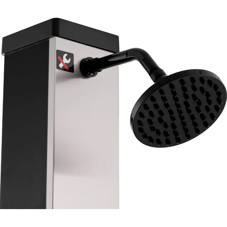 HOME DELUXE Solardusche OLYMP - Gebürstetes Nickel / Schwarz – Bild 7
