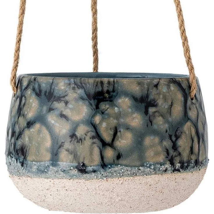 Bloomingville Blumentopf Bloomingville Blumentopf Hänger MOWBRAY Blau Grün 15 cm