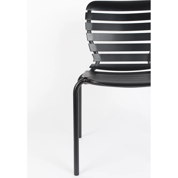 Zuiver Gartenmöbel-Set Vondel mit Tisch und 6 Stühlen aus Aluminium, Schwarz 96,7x214x75 cm – Bild 5