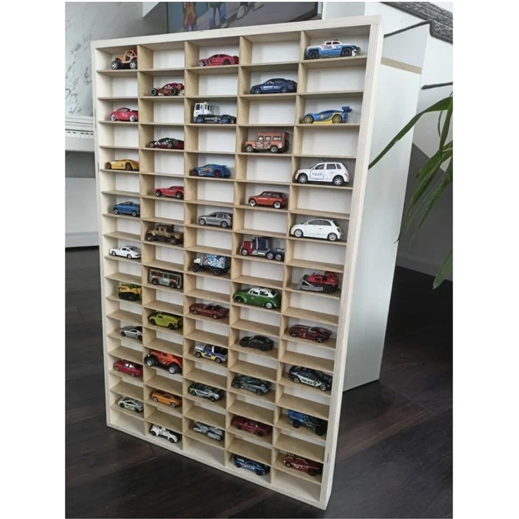 KRUZZEL Standregal Sammlerkasten Sammlervitrine Fächer Holz,90 Fächer, 90 Fächer, Platzsparend, Leicht zu reinigen, einfache Montage – Bild 5