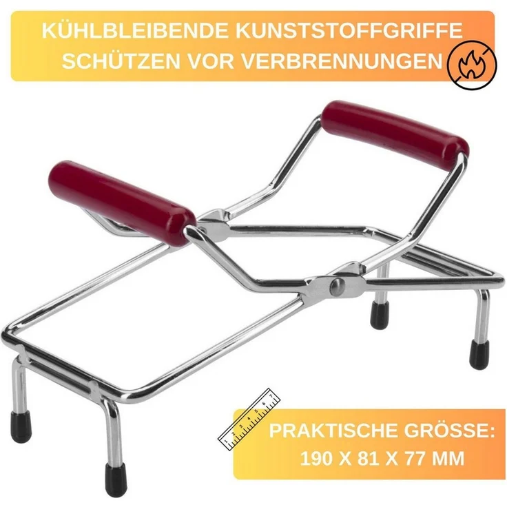 Thiru Einmachglas Glasheber, verchromt für unterschiedliche Glasformen und -größen, 2x verchromt – Bild 3