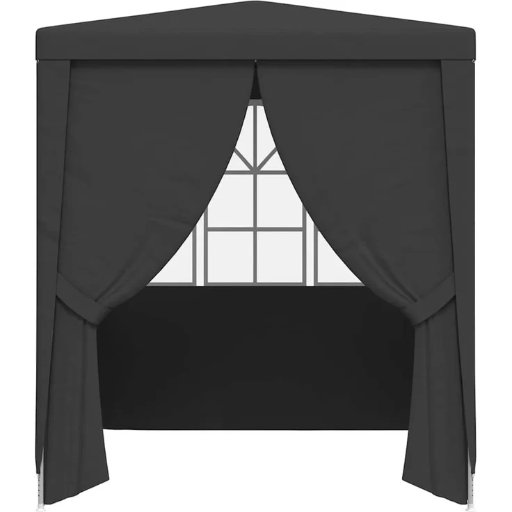 Profi-Partyzelt, Gartenzelt mit Seitenwänden 2x2 m Anthrazit 90 g/m² – Bild 4
