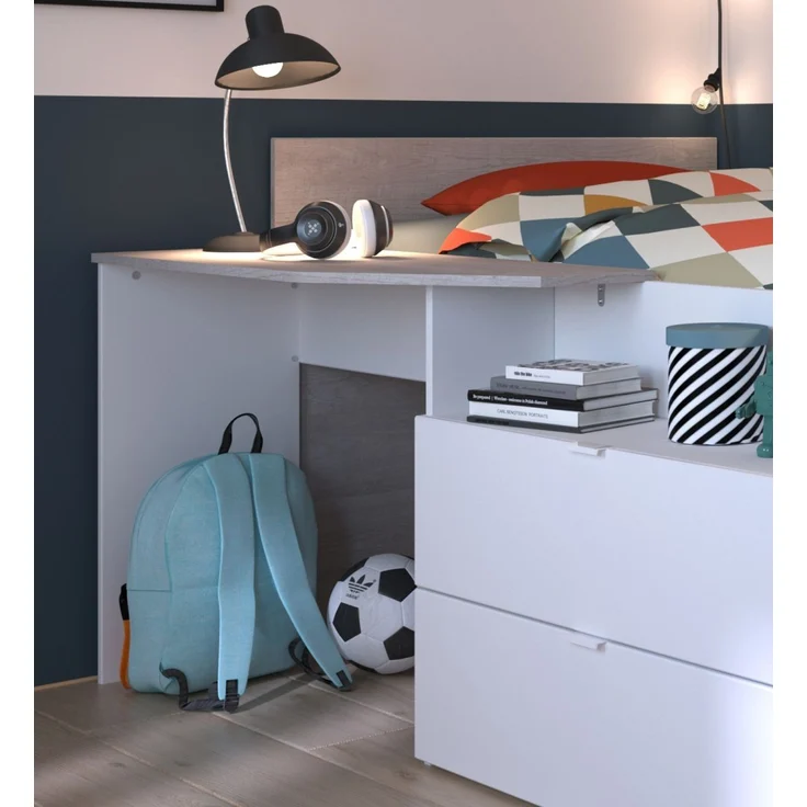 Parisot Kinderzimmer und Jugendzimmer Milky in weiß und grau Loft Set 2-tlg. – Bild 3