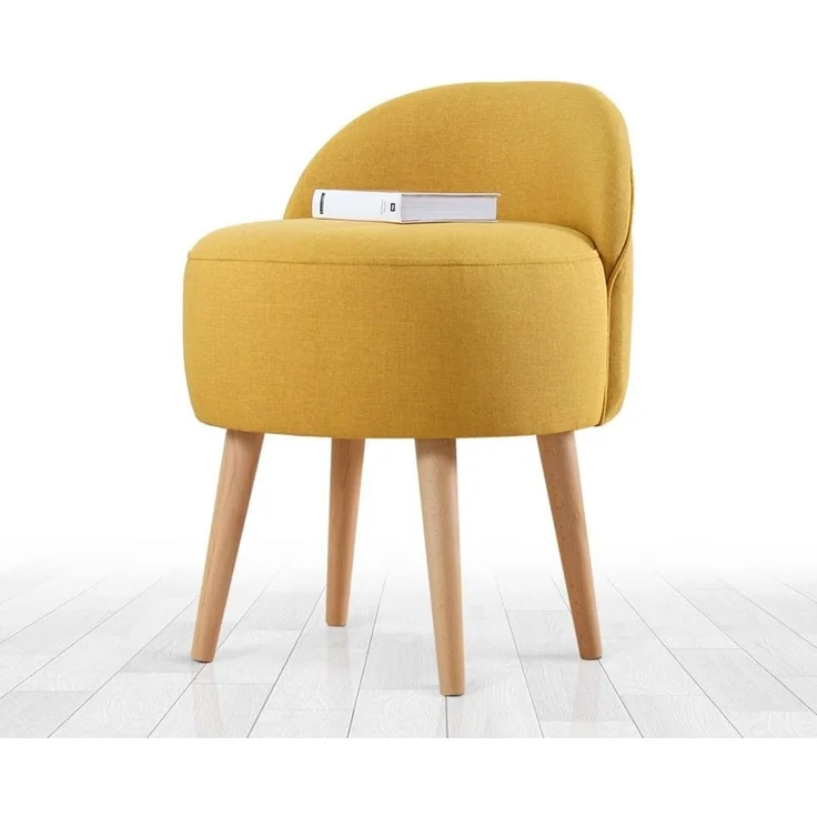 Hanah Home 'Corvile - Yellow' Pouffe, Gelb, 46 x 64 x 46 cm – Bild 1