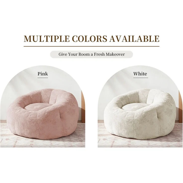 Sitzsack 54 x 54 x 35 cm in Rosa – aus Flannelette, stabil und vielseitig für Wohn- und Schlafzimmer – Bild 2