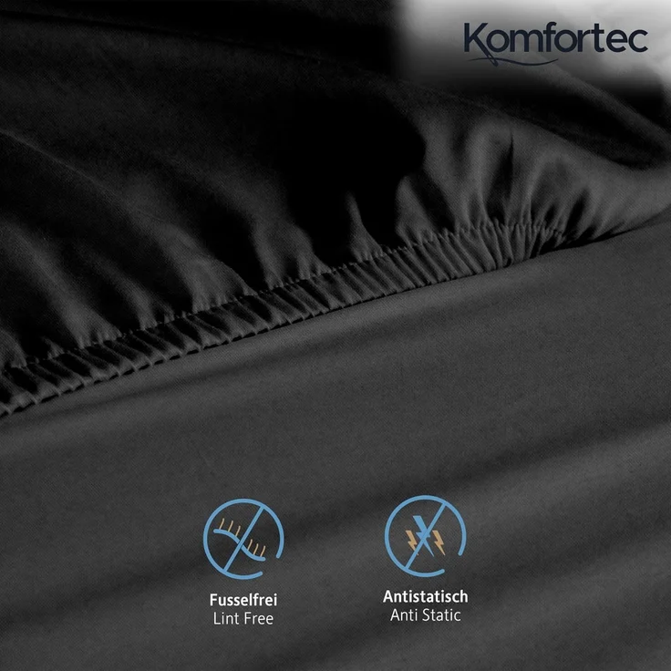 Komfortec Spannbettlaken Boxspringbett bis 15cm - 30cm Matratzenhöhe, Mikrofaser, Gummizug: Rundum, (2 Stück) – Bild 6