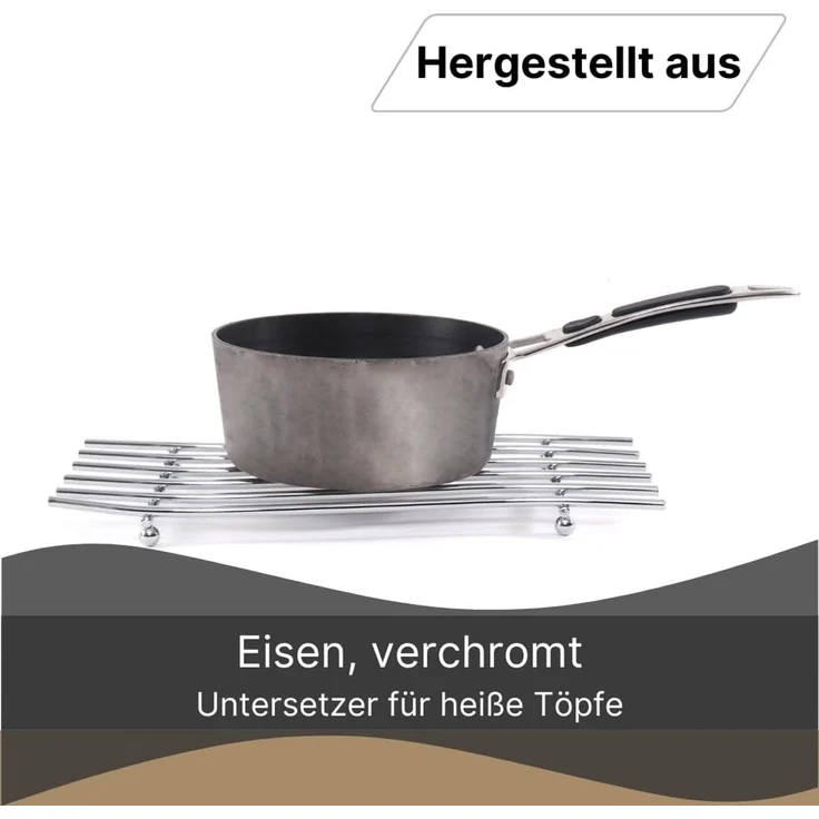 DESIGN DELIGHTS Topfuntersetzer METALL TOPFUNTERSETZER "STRIPE", 32,5 cm, Eisen, Abstellrost – Bild 4