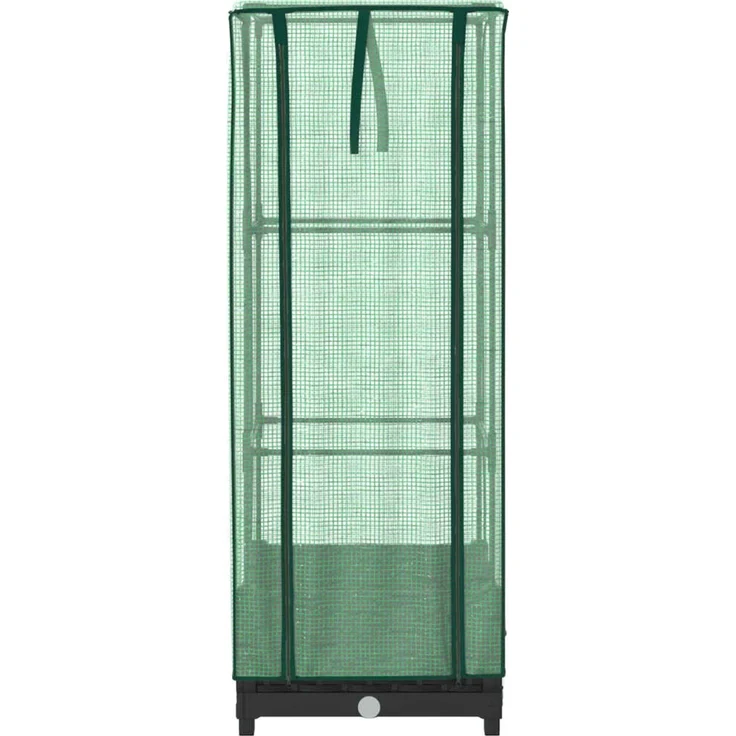 vidaXL Hochbeet mit Gewächshaus-Aufsatz Rattan-Optik 40x40x123 cm 4015809 – Bild 4