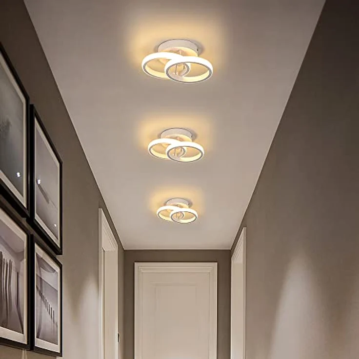 Goeco LED Deckenleuchte 2 Birnen, Runde Design, 3000K, 22W, Silikonhülle, LED, Warmweiß, für Wohnzimmer, Schlafzimmer & Küche – Bild 9