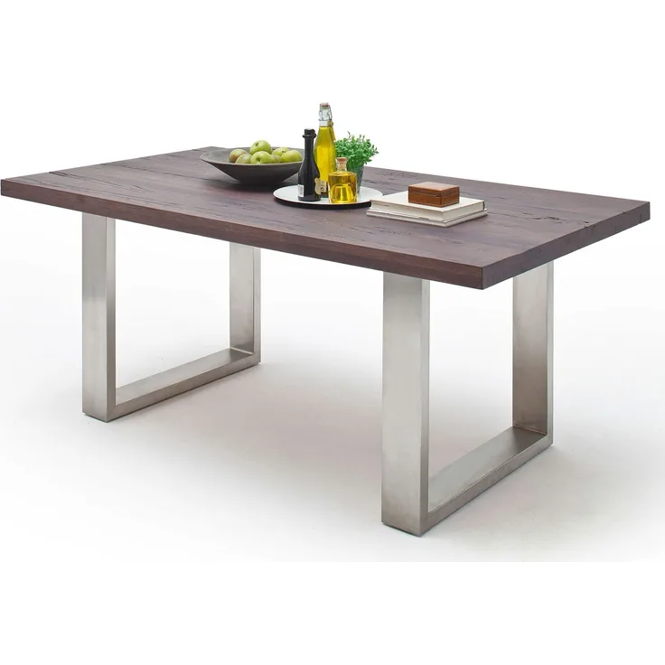 Esstisch >Castello I< in Eiche verwittert aus Massivholz - 220x76x100cm (BxHxT)