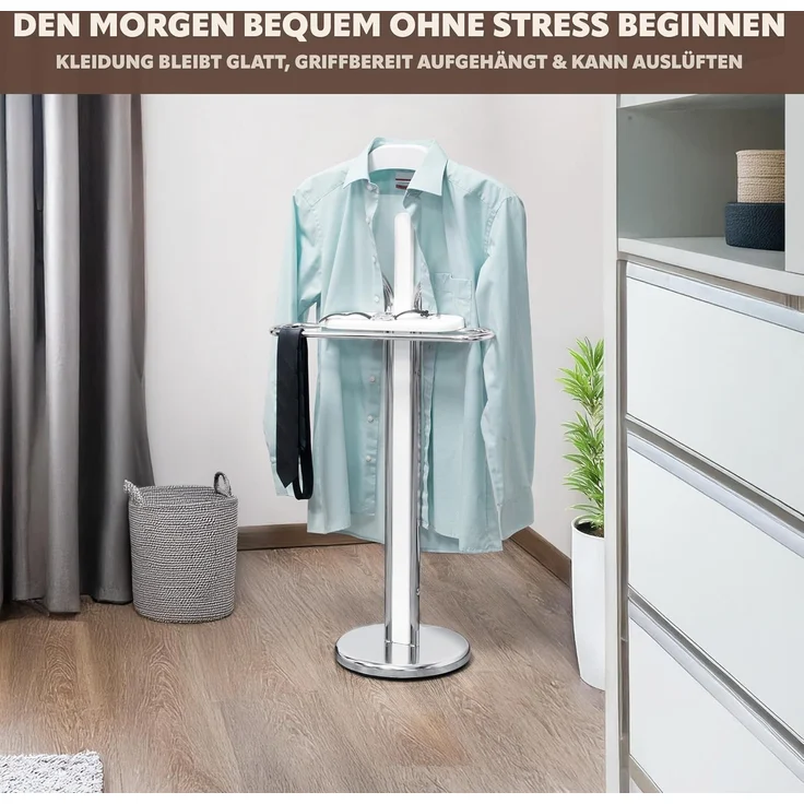 bremermann Herrendiener Kleiderbutler, Herrendiener, stummer Diener, Garderobe, weiß – Bild 3