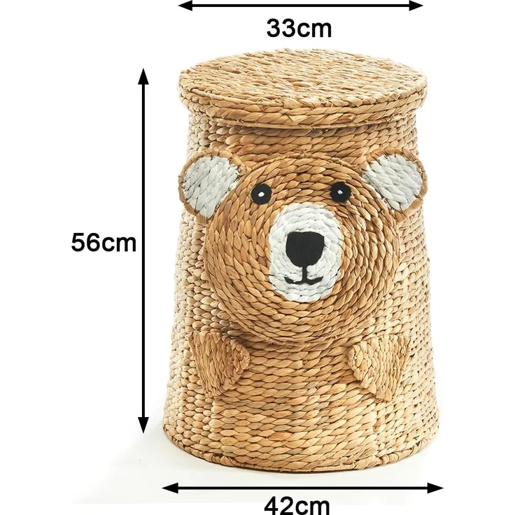 Kobolo Wäschekorb Aufbewahrung Korb BEAR - Wasserhyazinthe - natur – Bild 7